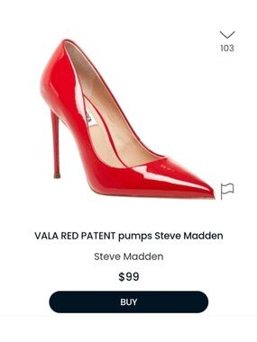 Steve Madden Red Patent Pointed Stiletto Pumps